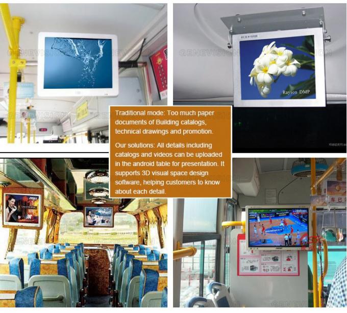 η στέγη 19 ίντσας τοποθετεί αρρενωπή WIFI 4G λεωφορείων την ψηφιακή οθόνη διαφήμισης λεωφορείων ΠΣΤ LCD συστημάτων σηματοδότησης