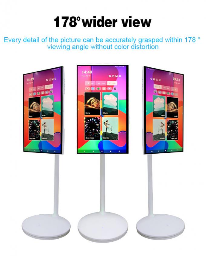 24" 27" 32" κινητή έξυπνη οθόνη Android 11 λειτουργικό σύστημα 4GB 64GB συρόμενη έξυπνη οθόνη αφής με επαναφορτιζόμενη μπαταρία 2