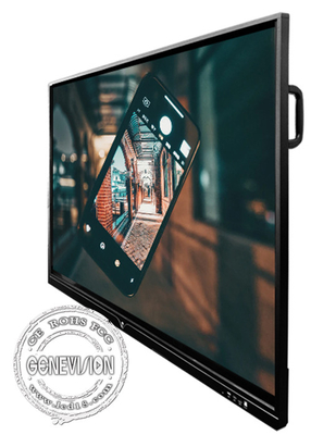 Anti Glare Glass 85 ιντσών 4K επίπεδη οθόνη αφής IR Πίνακας Android Win 10 Dual System