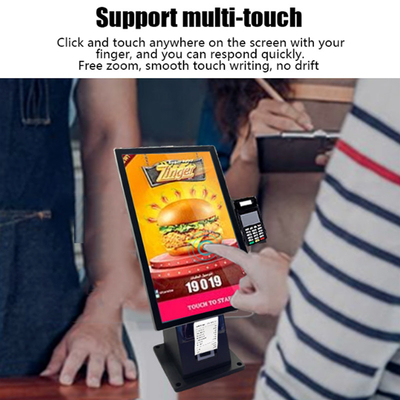 Εστιατόριο ανίχνευση υποστήριξης NFC οθόνης αφής 15,6 ίντσας και Pos εκτυπωτής