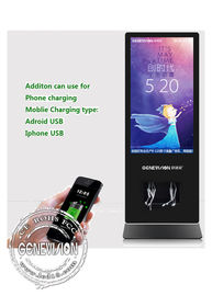 περίπτερο σταθμών χρέωσης κινητών τηλεφώνων 4K FHD ψηφιακό τοτέμ οθόνης διαφήμισης συστημάτων σηματοδότησης 55inch