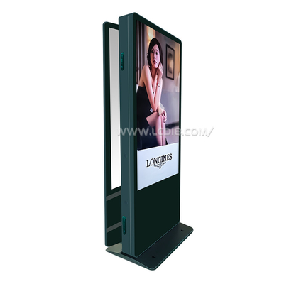Δύο πλευρικές οθόνες βίντεο LCD διαφημιστικά περίπτερα δύο οθόνες υψηλής σήμανσης