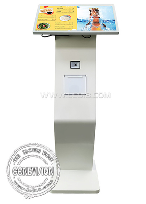 21.5&quot; Χωρίς μετρητά αυτοπαραγγελία Εικονική οθόνη LCD Μηχανή πληρωμών Κ Σταθμός με εκτυπωτή QR Code Scanner