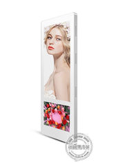 Ο τοίχος τοποθετεί 18.5inch 10,1» διπλός ανελκυστήρας οθόνης διαφήμισης ανελκυστήρων οθονών έξοχος λεπτός μέσα στην κάθετη μηχανή επίδειξης LCD