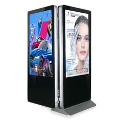 Εσωτερική διπλή δευτερεύουσα οθόνη 55 συστημάτων σηματοδότησης LCD περίπτερων ψηφιακή» για τη διαφήμιση λεωφόρων αγορών