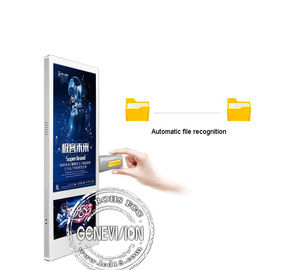 Εσωτερική επίδειξη οθόνης διαφήμισης ανελκυστήρων LCD τοποθετημένο τοίχος HD 18,5 διπλή οθόνη 10 ίντσας