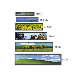 Η επίδειξη οθόνης ακρών ραφιών μεγέθους συνήθειας 19» 24» 28» 700 ψείρες εξαιρετικά ευρέως τέντωσε την ψηφιακή διαφήμιση συστημάτων σηματοδότησης φραγμών LCD