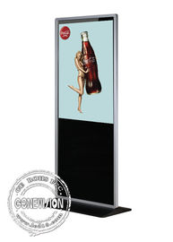 55inch μόνιμο περίπτερο οθόνης αφής πατωμάτων, ψηφιακό σύστημα σηματοδότησης LCD για το διαφημιστικό φορέα