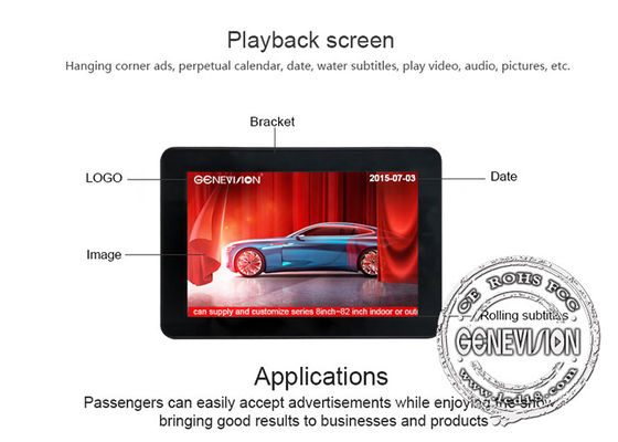 16.7M φορητή ψηφιακή διαφήμιση Media Player 10,1 ίντσας για το ταξί