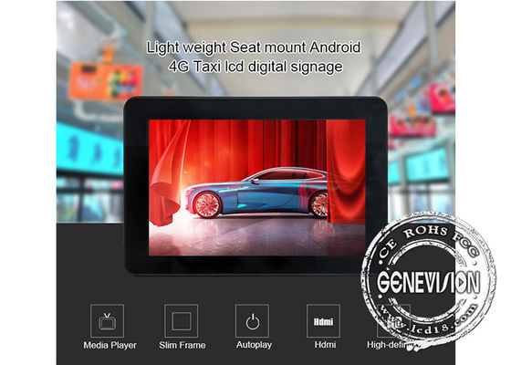 16.7M φορητή ψηφιακή διαφήμιση Media Player 10,1 ίντσας για το ταξί