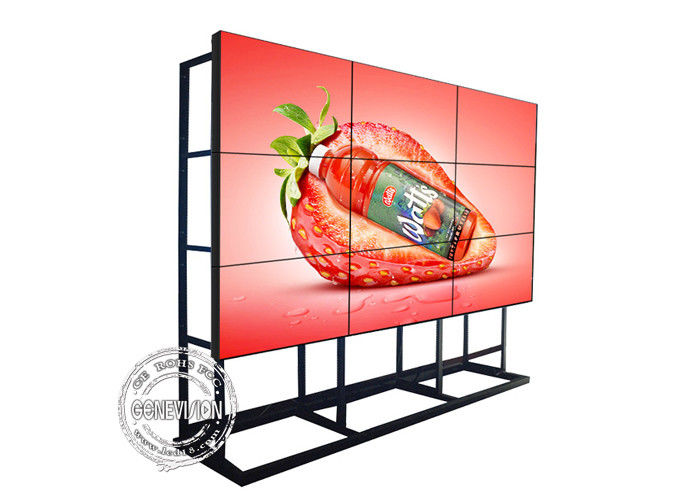 500cd/m2 4x4 55" LCD Video Wall With Floor Stand