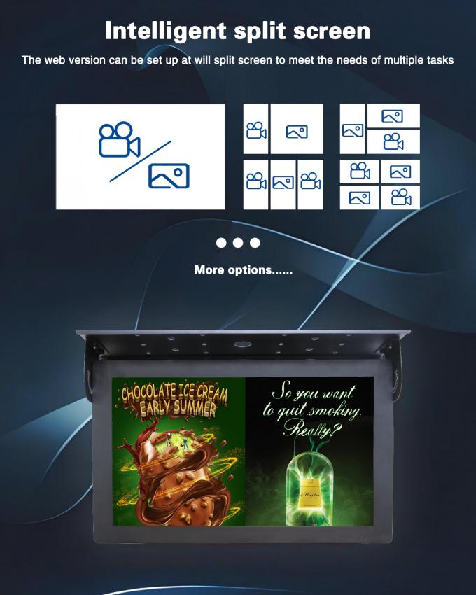 Οθόνη ψηφιακής σήμανσης LCD 21,5 ιντσών Android 7.1 με βάση οροφής, δωρεάν διακομιστής Cloud, 1G+32G Wifi, για ανελκυστήρες, καθοδήγηση, εκπαίδευση 3