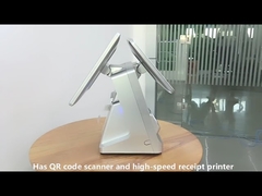 15.6 ιντσών Πλακέτο διπλής όψης Εικονική οθόνη ταμειακό μηχάνημα