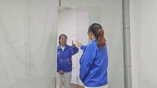 Κιόσκι LCD Magic Mirror Glass 43 ιντσών με κάμερα και θερμική κάμερα