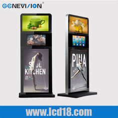 Εσωτερικό 32 ίντσας LCD διαφήμισης φορέων αφής οθόνης τοτέμ τρεις συστημάτων σηματοδότησης περίπτερων ψηφιακό οθόνη