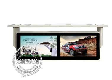 Διπλή οθόνης τοποθετημένη τοίχος LCD προστατευόμενη από τους κραδασμούς 18,5 ίντσα του Media Player επίδειξης συστημάτων σηματοδότησης λεωφορείων ψηφιακή