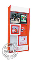 Ψηφιακό σύστημα σηματοδότησης περίπτερων γραφείου επίδειξης LCD με Wifi, καρδιακός σταθμός διαφήμισης πρώτων βοηθειών έκτακτης ανάγκης AED