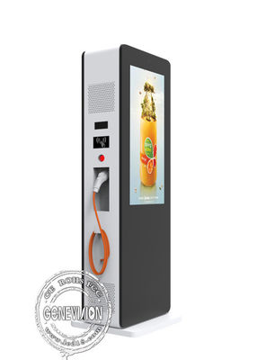 Ηλεκτρικός σταθμός χρέωσης αυτοκινήτων της EV με το ψηφιακό περίπτερο διαφήμισης 43» 55» 4K LCD
