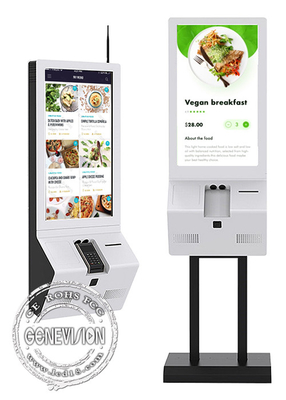 32» αναγνώστης καρτών εκτυπωτών NFC KioskWith αυτοεξυπηρετήσεων οθόνης αφής εστιατορίων δίδυμος