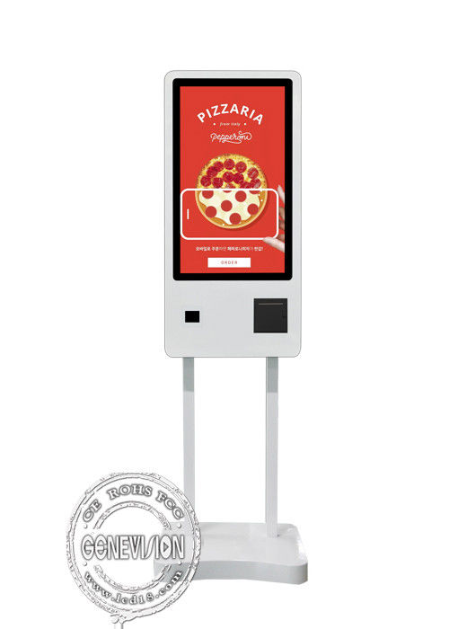24 περίπτερο αυτοεξυπηρετήσεων εστιατορίων ίντσας με τον ανιχνευτή NFC εκτυπωτών εισιτηρίων