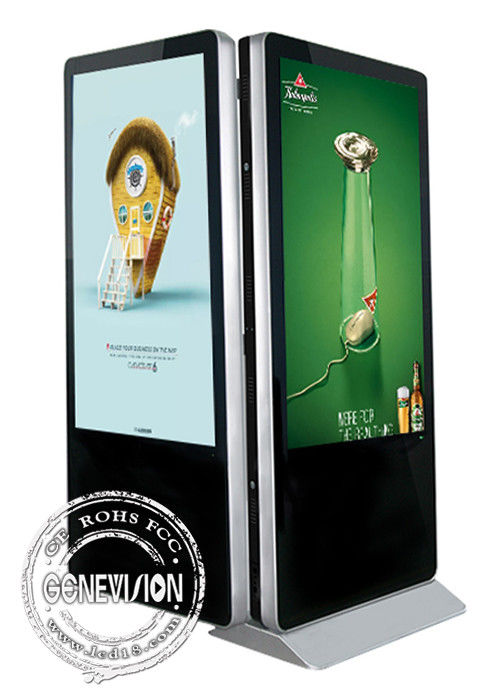 Double Sided 65" 75" 85" Touch Screen Kiosk With Face Recognition Camera