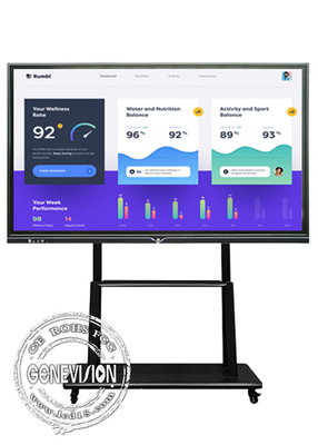 Anti Glare Glass 85 ιντσών 4K επίπεδη οθόνη αφής IR Πίνακας Android Win 10 Dual System