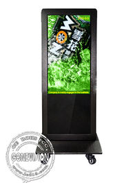 Διπλός διαφημιστικός όρθιος επιβάτης αφής LCD/κινητό σύστημα σηματοδότησης τοτέμ του Media Player αναγνωριστικών σημάτων ψηφιακό