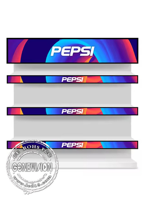 47.1 ιντσών 4K Supermaket Shelf Edge Android LCD Bar Display Δωρεάν Cloud Server Λογισμικό Ενημέρωση USB Τεντωμένη οθόνη