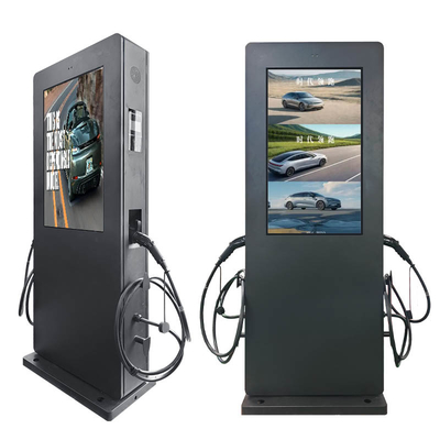 43 ιντσών 22KW διπλό ηλεκτρικό φορτιστή αυτοκινήτου EV εξωτερική ψηφιακή σήμανση με OCPP 1.6 ή 2.0