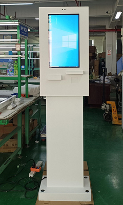 24 ιντσών Intel i3 Standing Streamline Self Service Kiosk με εκτυπωτή για εξωτερικές συναλλαγές