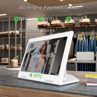 10,1 ιντσών προσαρμοσμένο Android All-in-One PC με χωρητική οθόνη αφής, NFC/RFID & RJ45 για το λιανικό περίπτερο