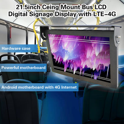 Οθόνη ψηφιακής σήμανσης LCD 29 ιντσών σε σχήμα μπάρας, τοποθετημένη στην οροφή λεωφορείου, με Wi-Fi, Android, ασύρματη δικτύωση και δυνατότητα 4G