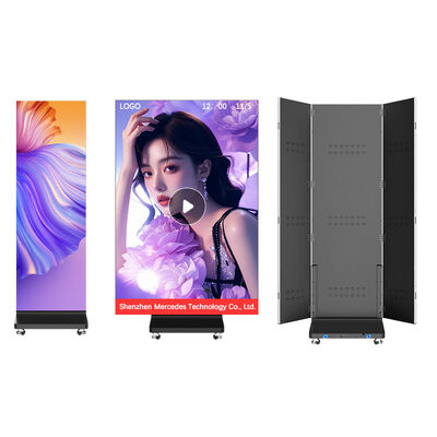 Τριπλόπτυχο Διπλής Όψης P2.5 P1.86 P1.53 P1.25 LED Οθόνη Κινητού Αφίσας