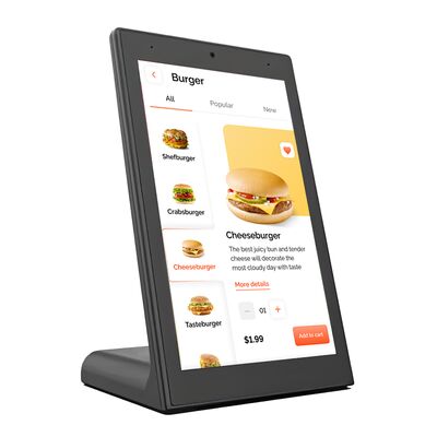 15.6inch L σχήμα LCD διαφημιστικό player με Android σύστημα για εστιατόριο αυτοεξυπηρέτηση κιόσκι