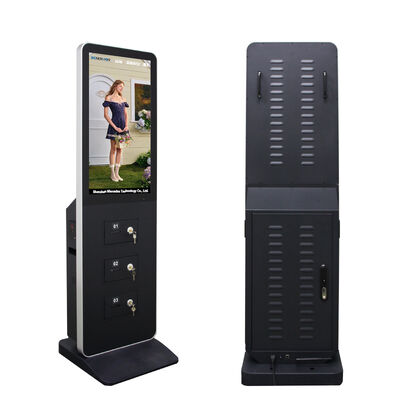 32 Inch Phone Charging Advertising Kiosk with Multiple Cable Charging and Cloud Platform Service