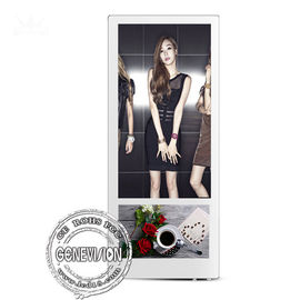 Ο τοίχος τοποθετεί 18,5 '' +10,1» LCD επίδειξης αρρενωπός διαφημιστικός φορέας γυαλιού μετάλλων περίπτωση