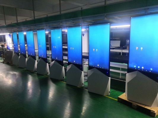 55» διαφανής γυαλιού LG οθόνης LCD ψηφιακός συστημάτων σηματοδότησης διαφημιστικός φορέας αφής περίπτερων χωρητικός