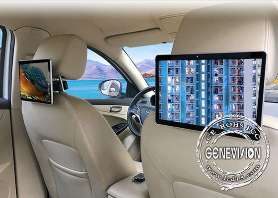 10.1» Headrest ταξί οθόνης αφής επιτροπής ΔΙΕΘΝΏΝ ΕΙΔΗΣΕΟΓΡΑΦΙΚΏΝ ΠΡΑΚΤΟΡΕΊΩΝ πλαστικό αρρενωπό ψηφιακό σύστημα σηματοδότησης οργάνων ελέγχου με 4G και το ΠΣΤ